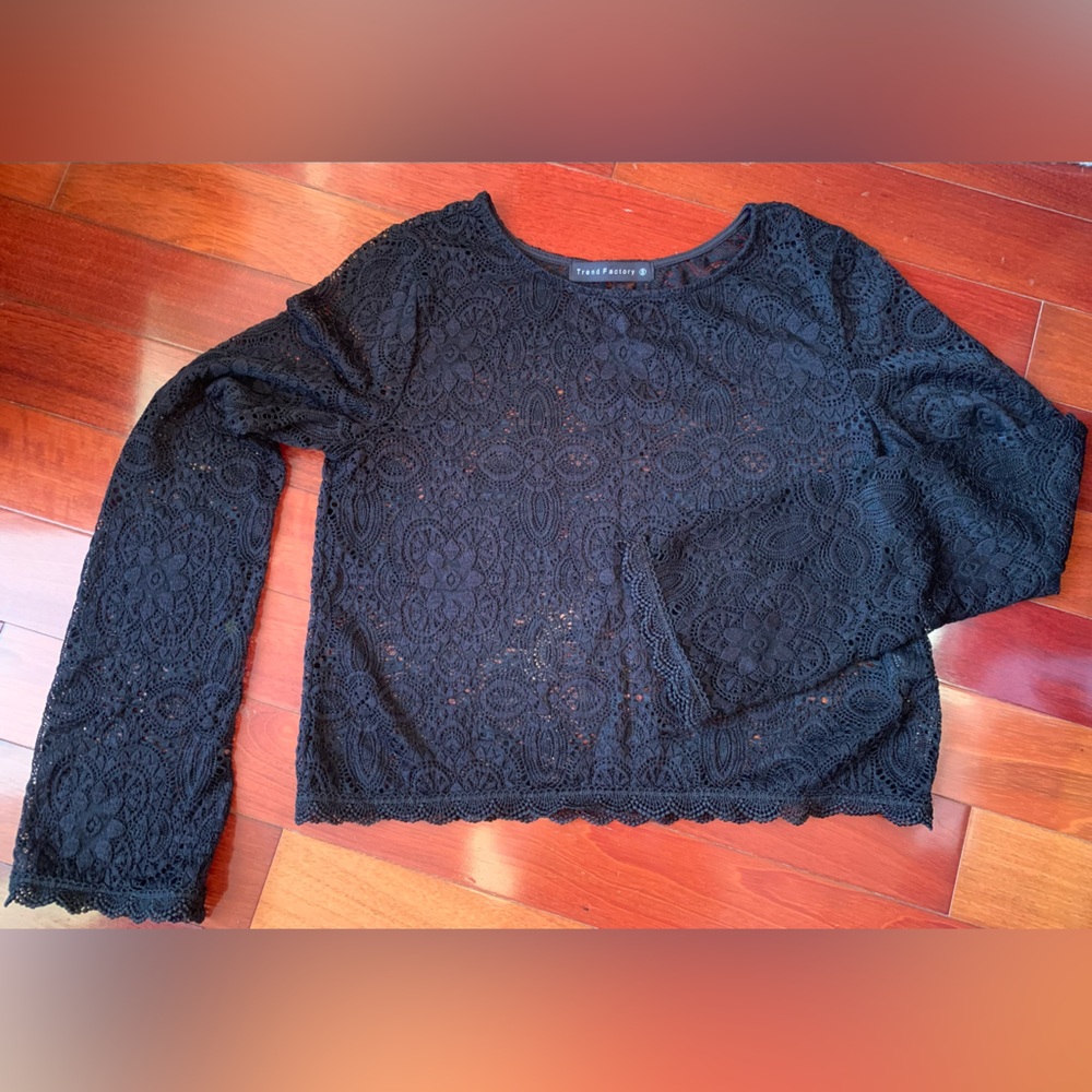 Elegant Black Lace Blouse